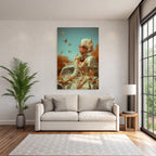 Stilisierte Portrait Der Frau Mit Butterflys Und Vintage Auto