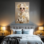 Stilisiertes Portrait Person Mit Wunderschoenem Fashion Aesthetic