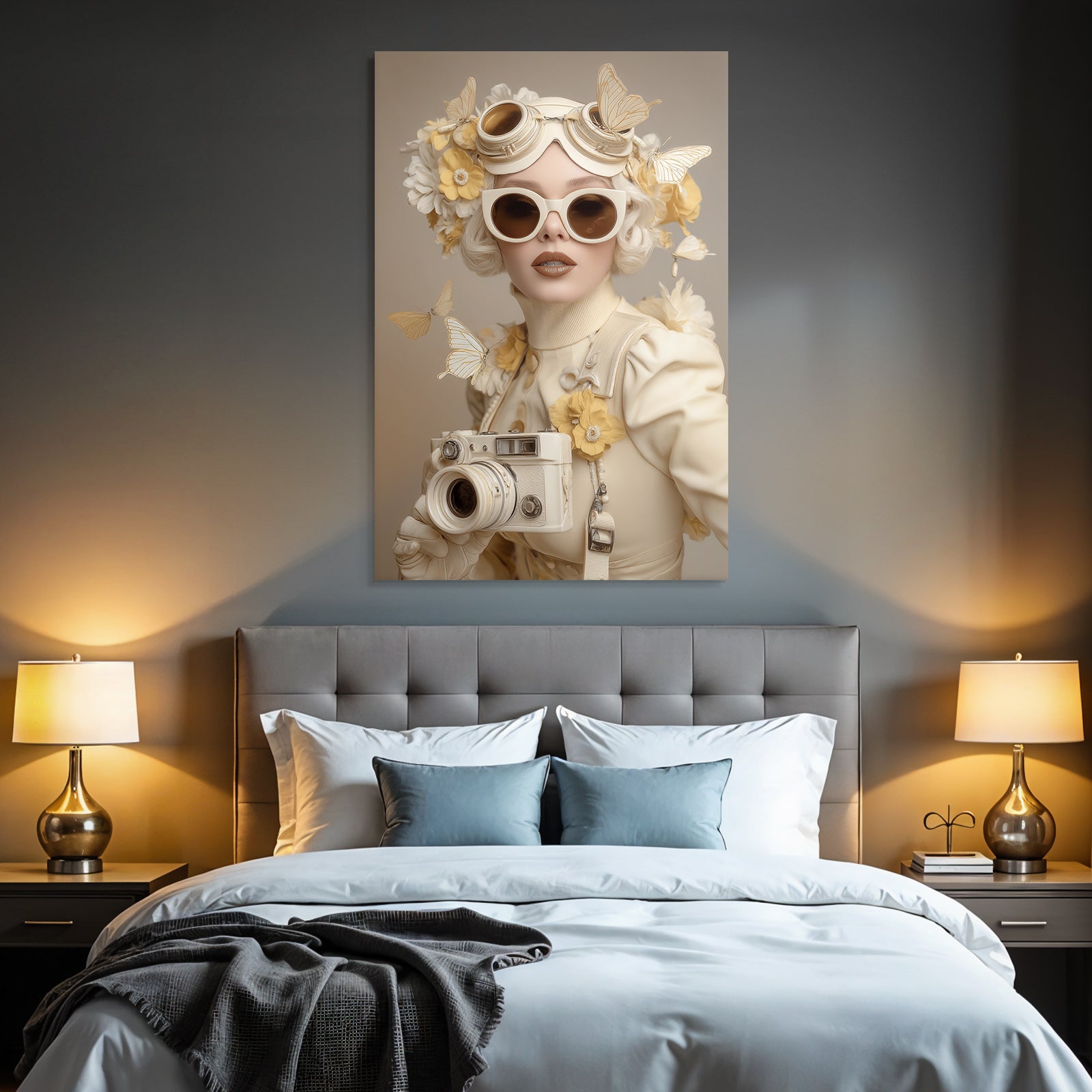 Stilisiertes Portrait Person Mit Wunderschoenem Fashion Aesthetic