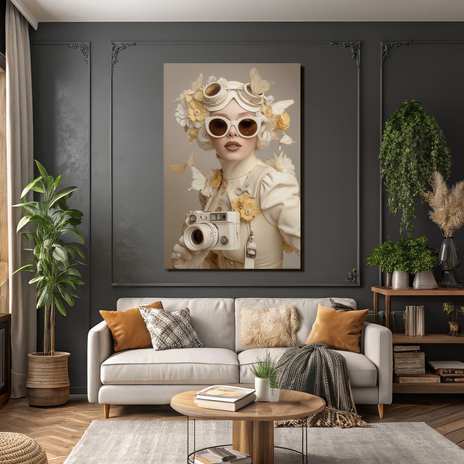 Stilisiertes Portrait Person Mit Wunderschoenem Fashion Aesthetic