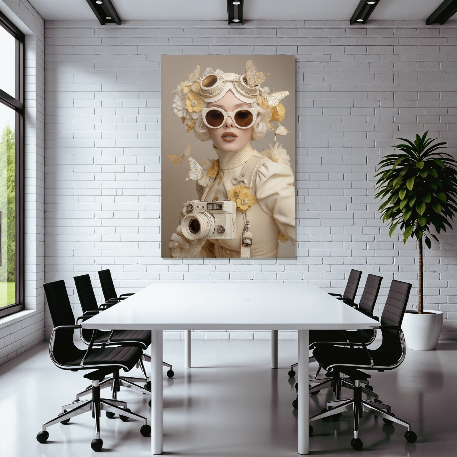 Stilisiertes Portrait Person Mit Wunderschoenem Fashion Aesthetic