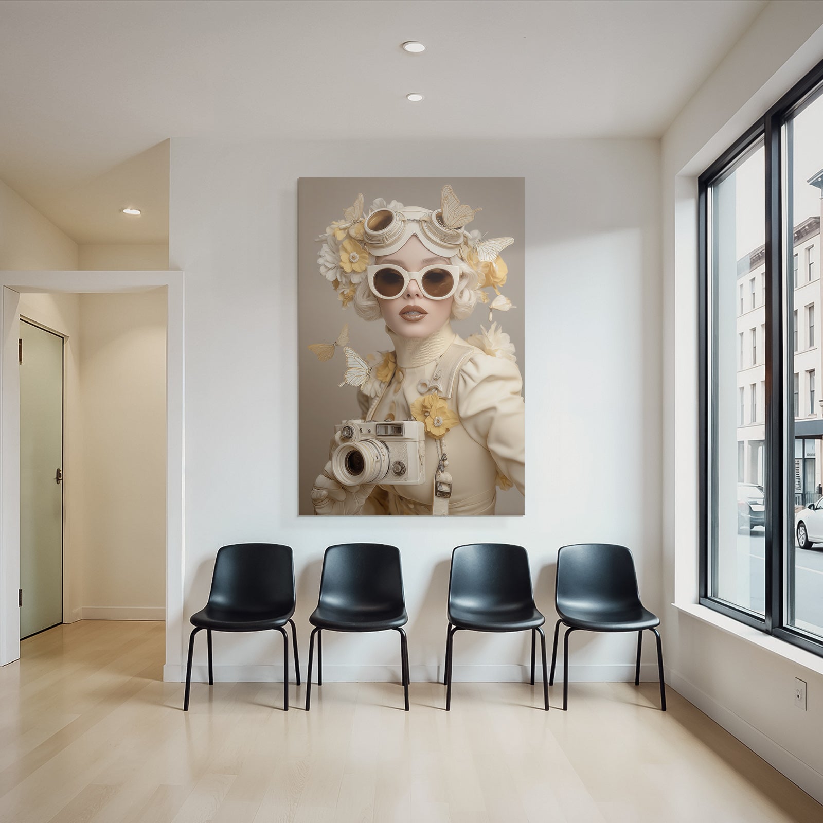 Stilisiertes Portrait Person Mit Wunderschoenem Fashion Aesthetic