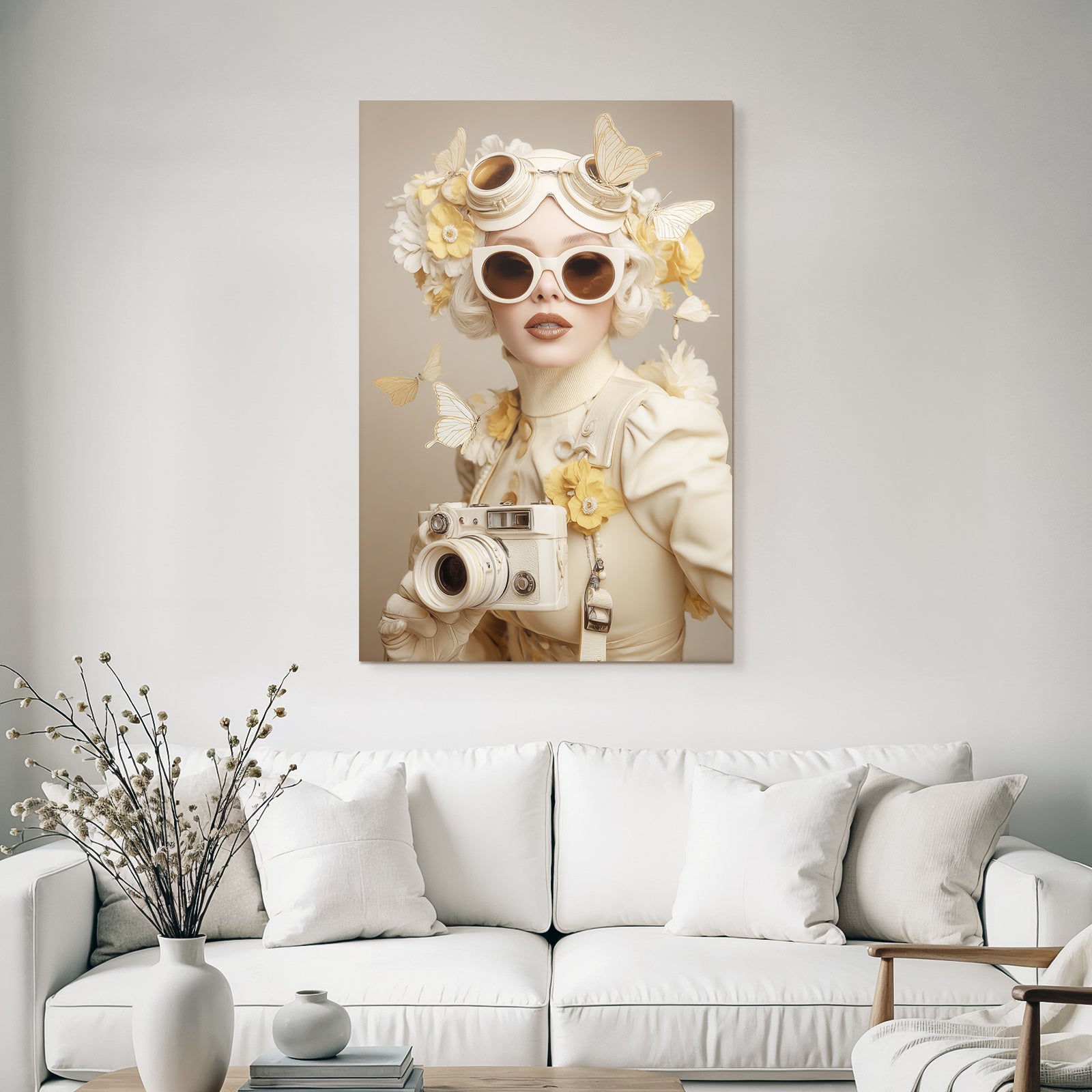 Stilisiertes Portrait Person Mit Wunderschoenem Fashion Aesthetic
