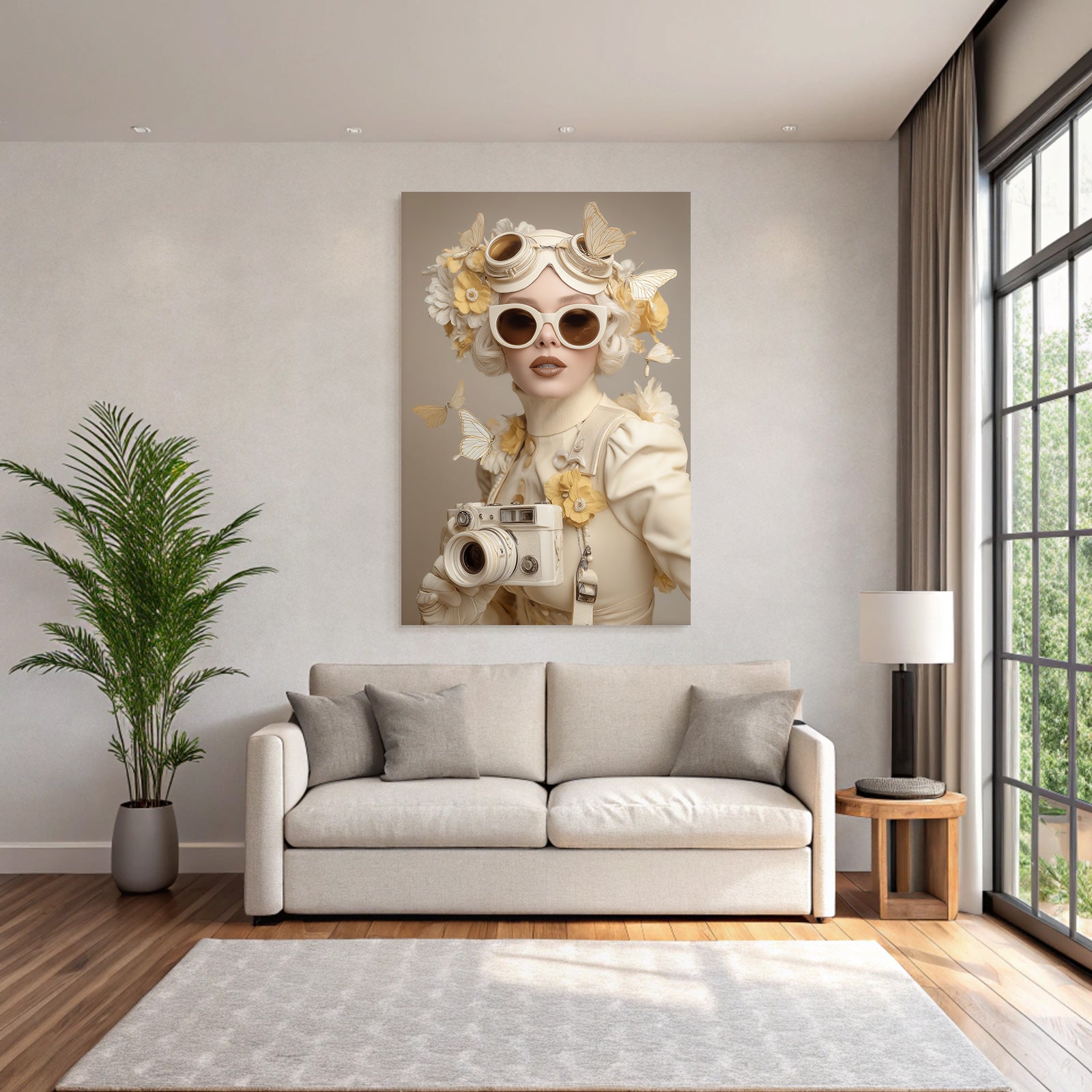 Stilisiertes Portrait Person Mit Wunderschoenem Fashion Aesthetic
