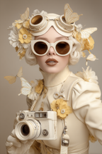 Stilisiertes Portrait Person Mit Wunderschoenem Fashion Aesthetic | Digital Art | Kunstgattungen