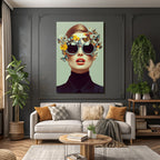 Stylishe Blumen Und Libellen Sonnenbrille Kreativer Look