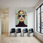 Stylishe Blumen Und Libellen Sonnenbrille Kreativer Look