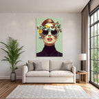 Stylishe Blumen Und Libellen Sonnenbrille Kreativer Look