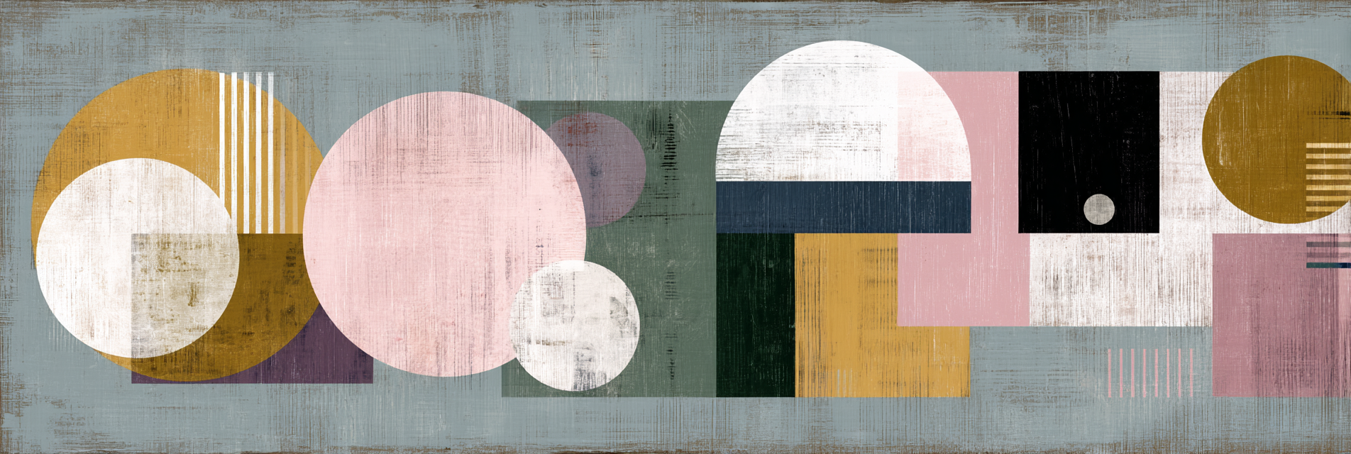 Abstracte Geometrische Kunst Mit Farben Gold Pink Weiss Gruen Schwarz | Digital Art | Kunstgattungen