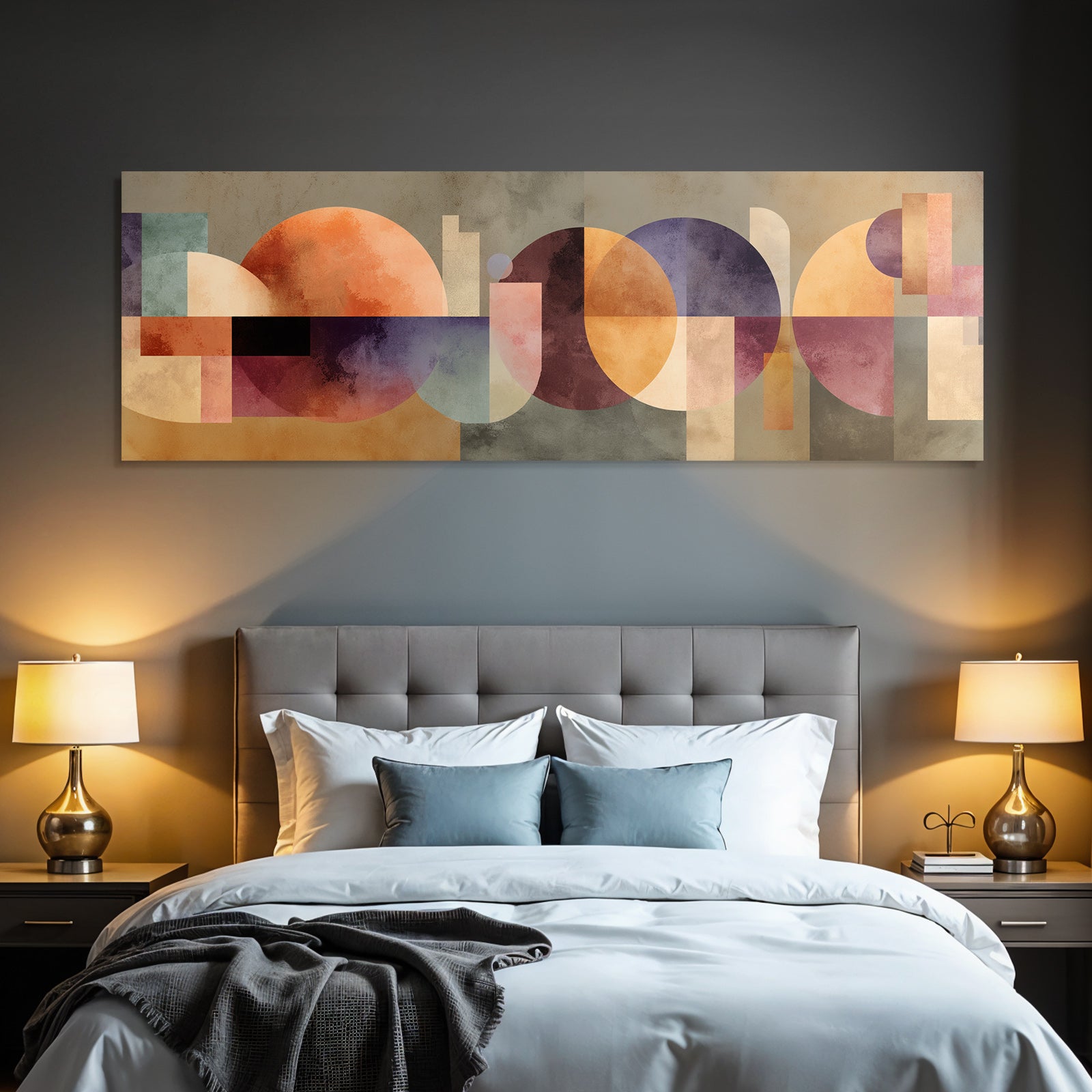 Abstracte Kunst Geometrische Formen Warme Toene