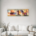 Abstracte Kunst Geometrische Formen Warme Toene