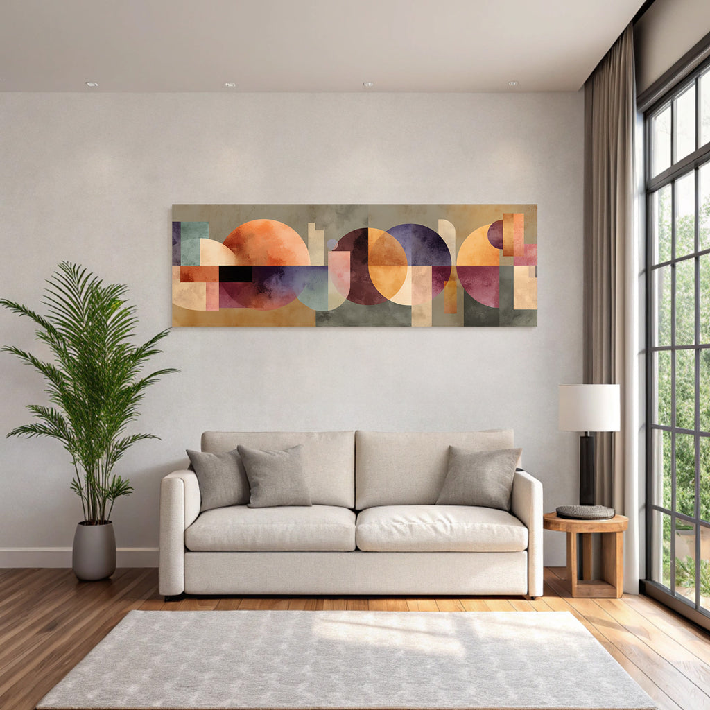 Abstracte Kunst Geometrische Formen Warme Toene