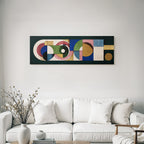 Abstrakte Geometrische Kunst Mit Verschiedenen Formen Und Farben