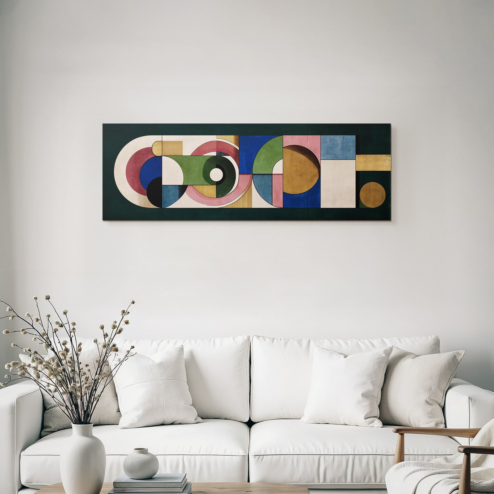 Abstrakte Geometrische Kunst Mit Verschiedenen Formen Und Farben