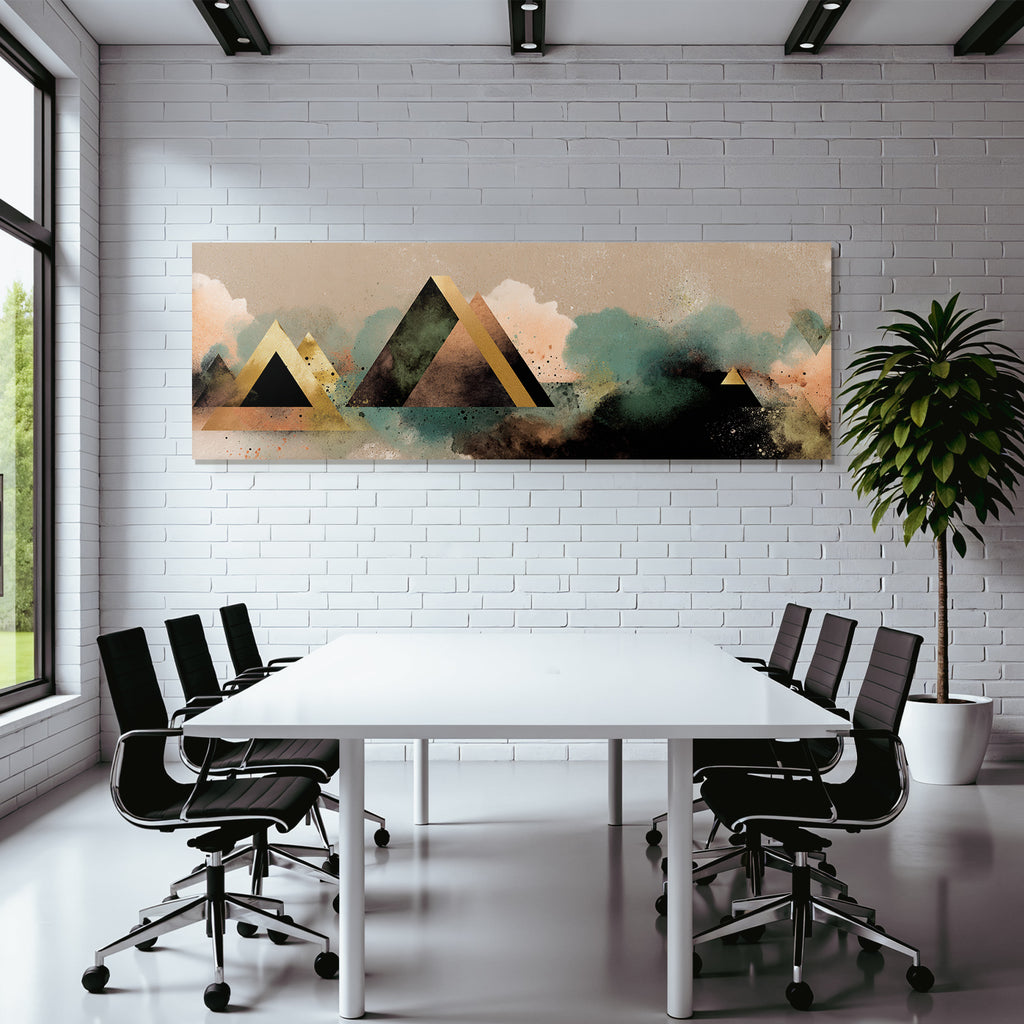 Abstrakte Geometrische Pyramiden Farbenfroh Texturiert