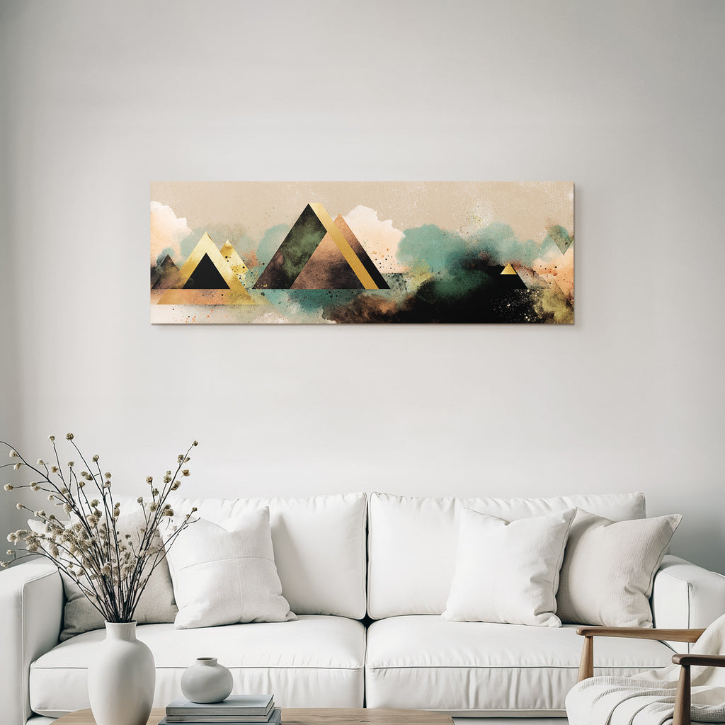 Abstrakte Geometrische Pyramiden Farbenfroh Texturiert