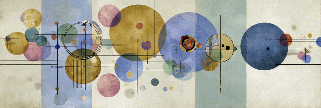 Abstrakte Kunst Bunte Kreise Geometrische Formen Dynamische Composition | Digital Art | Kunstgattungen