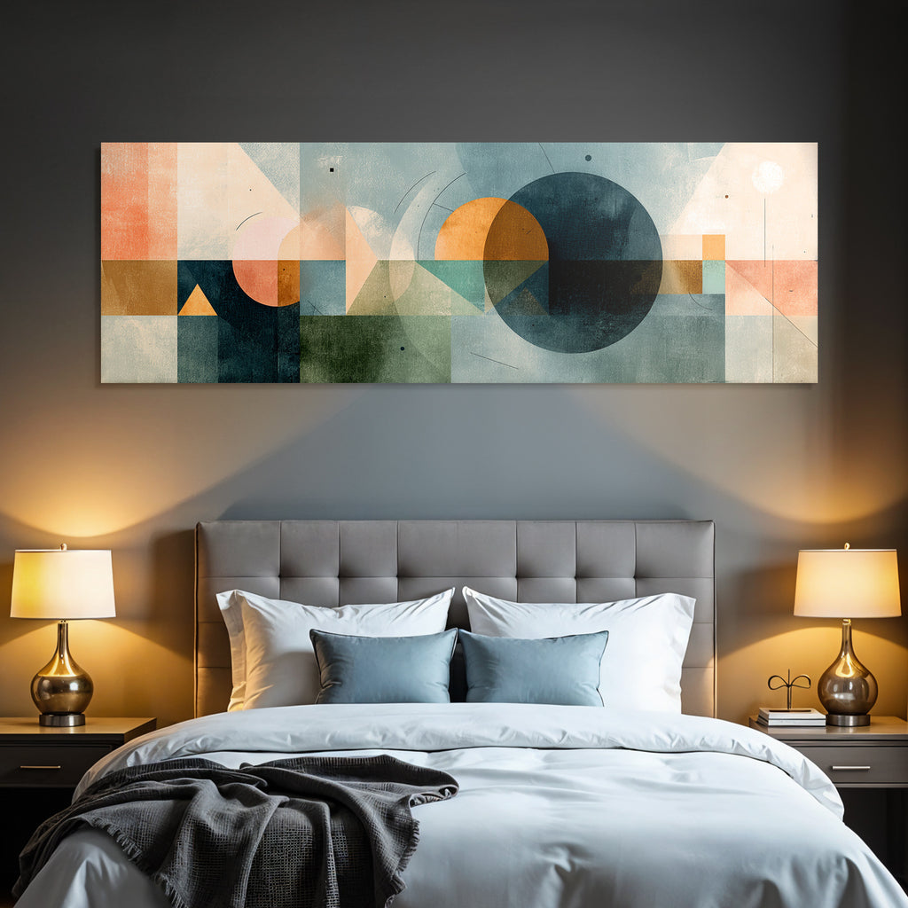 Abstract Art Geometric Shapes in Pastel and Earth Tones