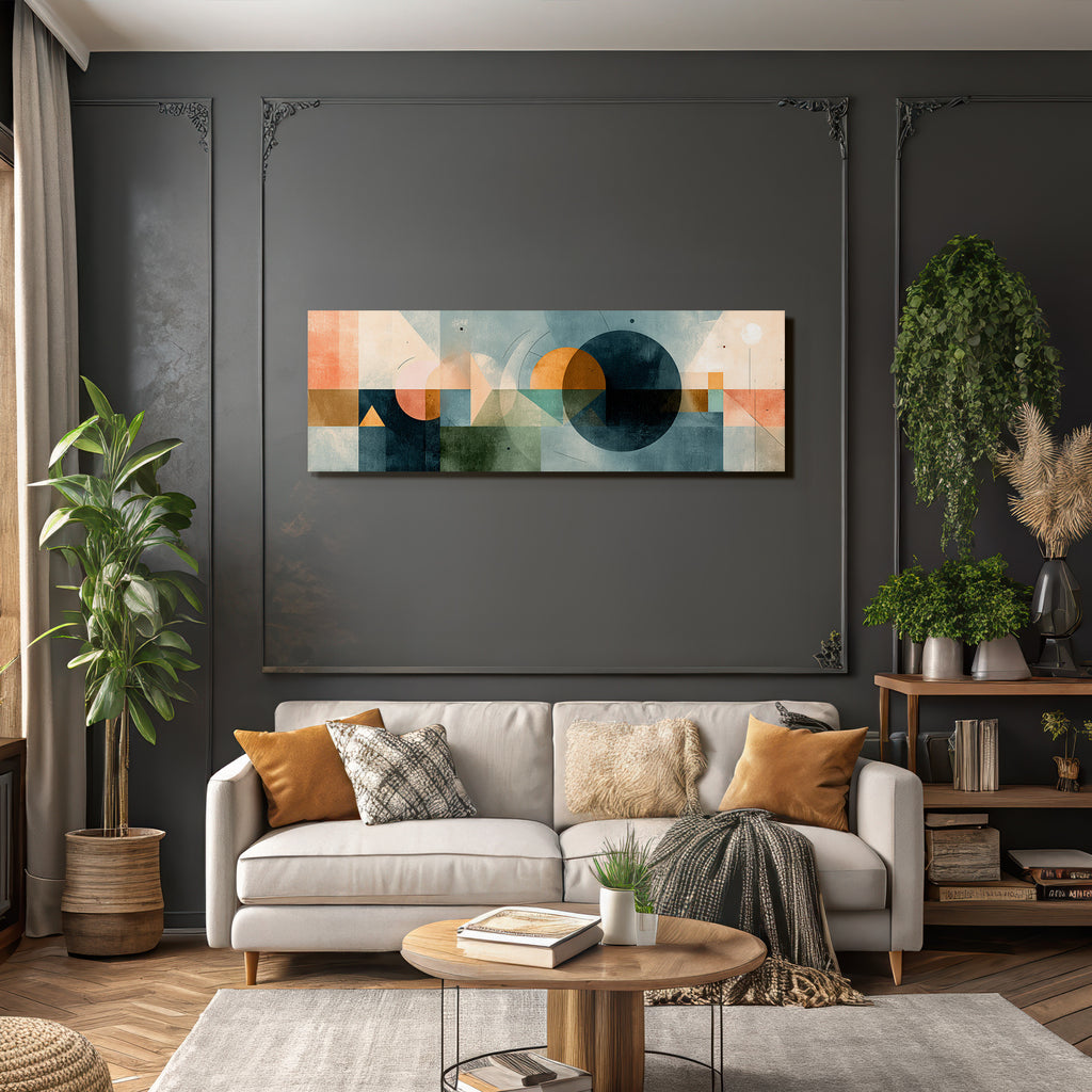 Abstract Art Geometric Shapes in Pastel and Earth Tones