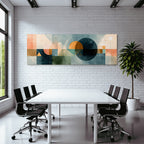 Abstract Art Geometric Shapes in Pastel and Earth Tones