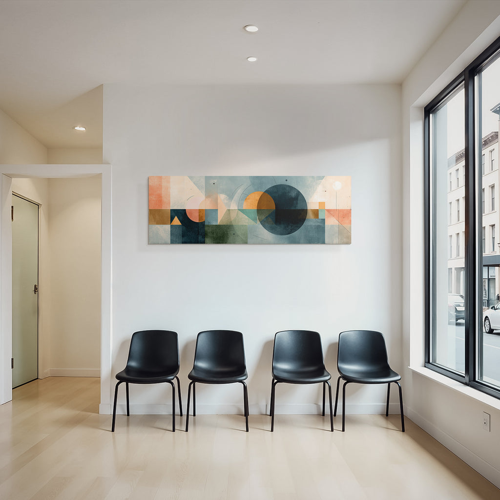 Abstract Art Geometric Shapes in Pastel and Earth Tones
