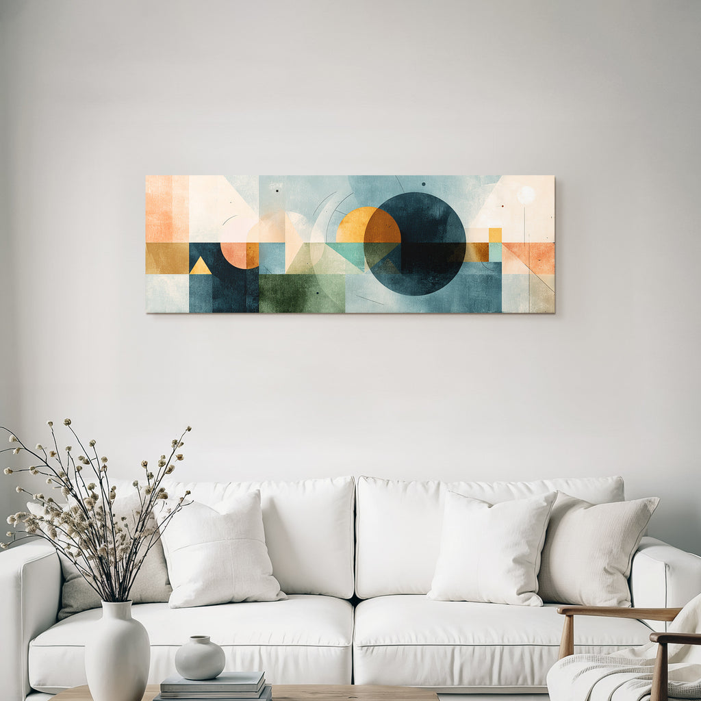 Abstract Art Geometric Shapes in Pastel and Earth Tones