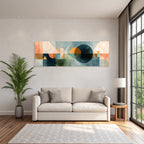 Abstract Art Geometric Shapes in Pastel and Earth Tones