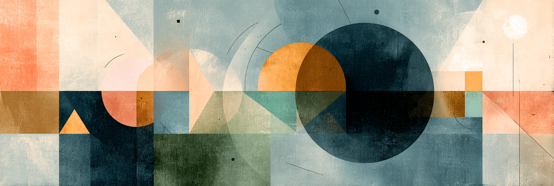 Abstrakte Kunst Geometrische Formen In Pastell Und Erdtoenen | Digital Art | Kunstgattungen