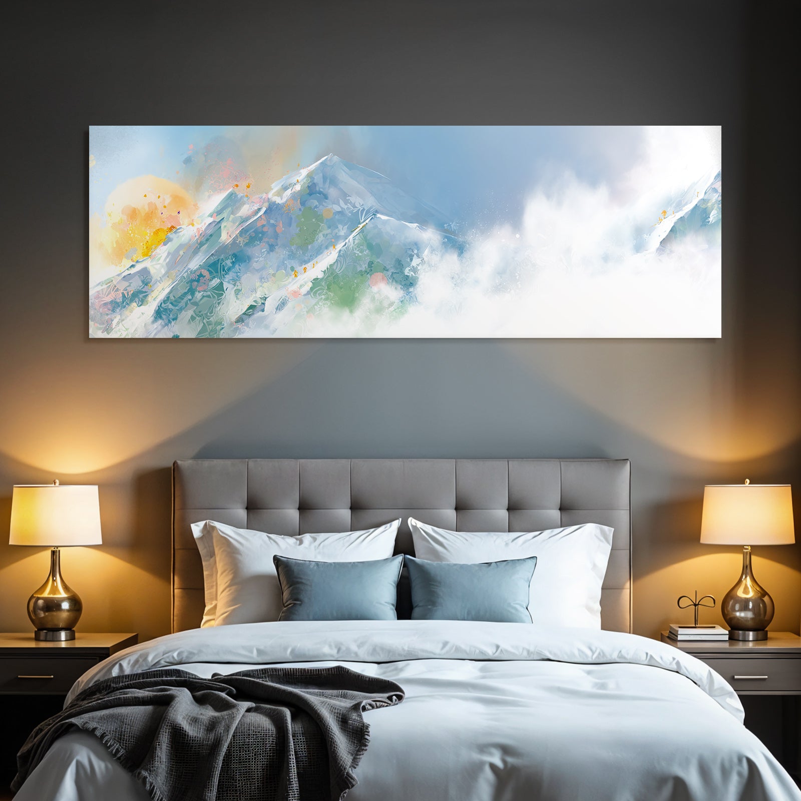 Berglandschaft Sonnenaufgang Artistische Darstellung