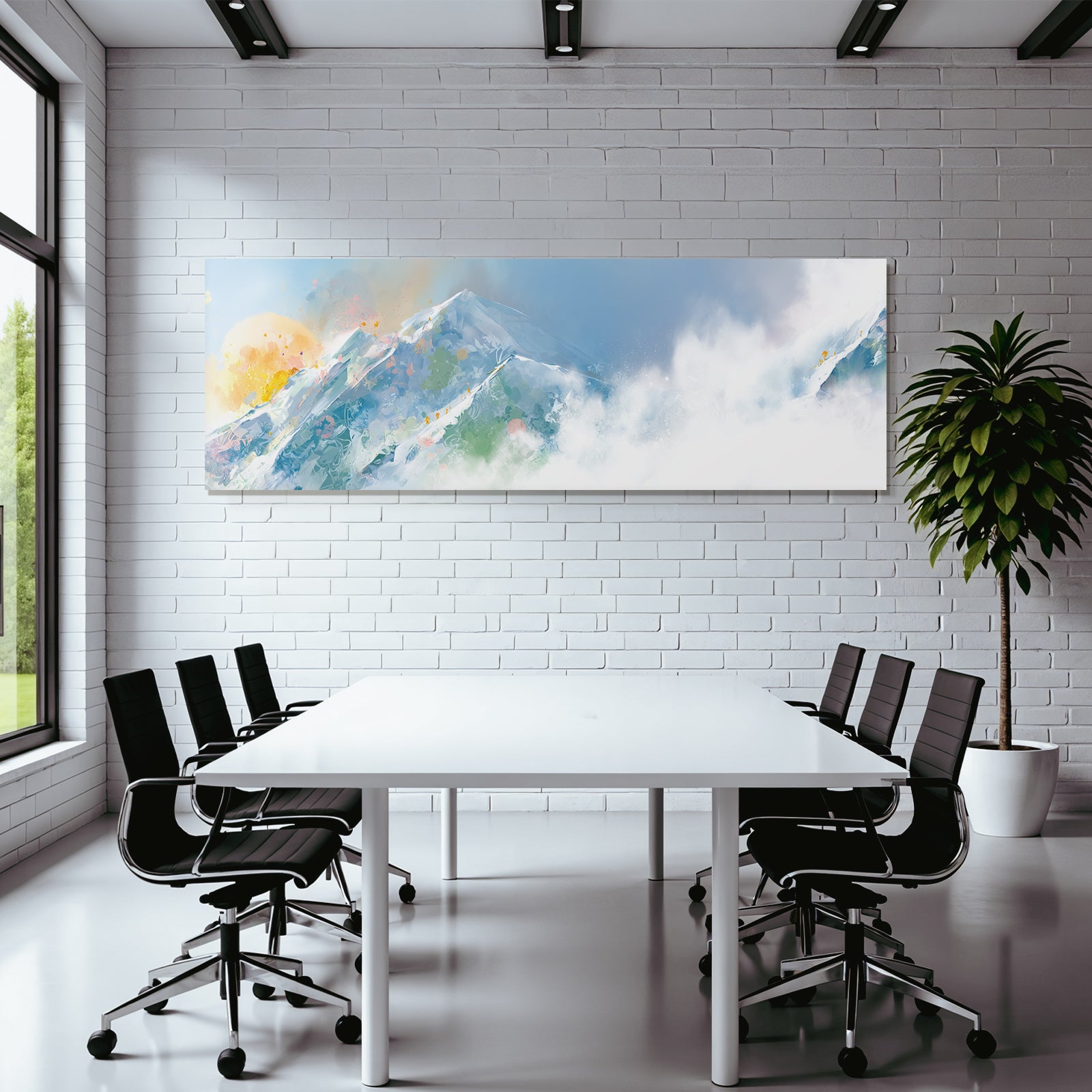 Berglandschaft Sonnenaufgang Artistische Darstellung