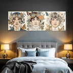 Fantasy Steampunk Charaktere Blumen Schmetterlinge
