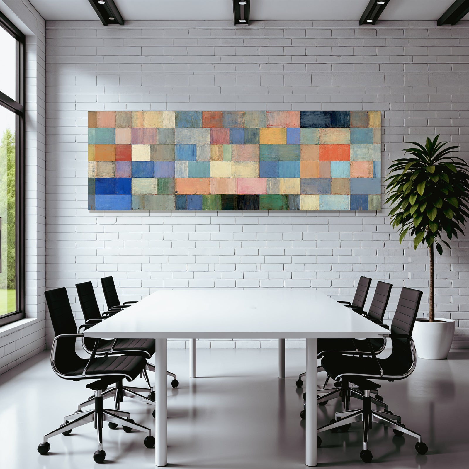 Farbige Quadrate Abstrakte Kunst Mit Texturen