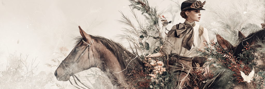 Frau Auf Pferd In Blumenmeer Traumhafte Kuenstliche Umgebung | Digital Art | Kunstgattungen