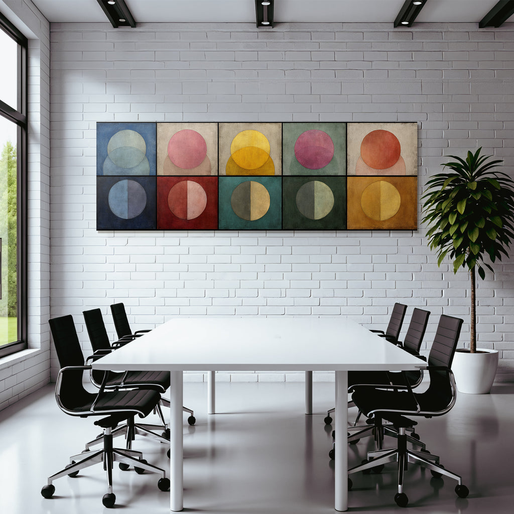 Geometrische Formen Kreise Farbe Muster Minimalismus