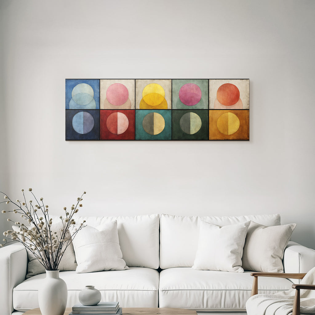 Geometrische Formen Kreise Farbe Muster Minimalismus