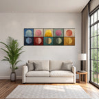 Geometrische Formen Kreise Farbe Muster Minimalismus