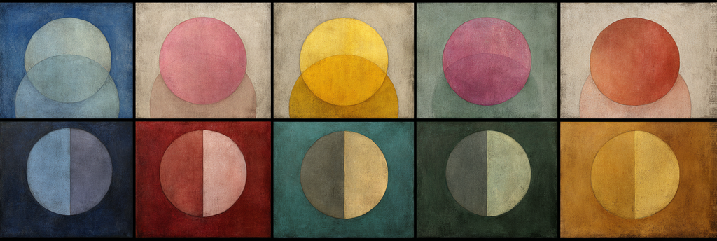 Geometrische Formen Kreise Farbe Muster Minimalismus | Digital Art | Kunstgattungen