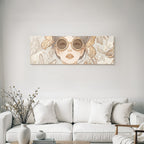 Kuenstlerische Illustration Feminine Figuren Mit Sonnenbrillen Und Blumen