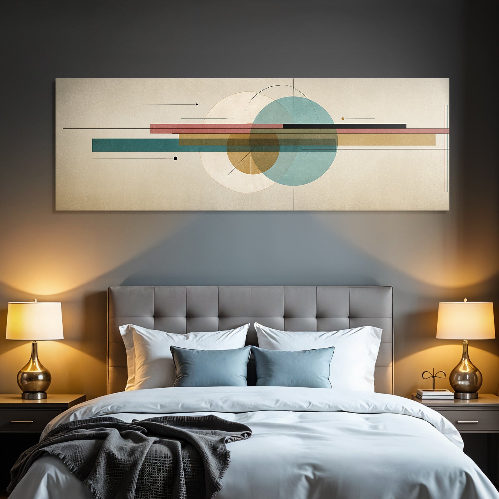 Moderne Abstracte Kunst Geometrische Formen Mit Farben Minimalistisch