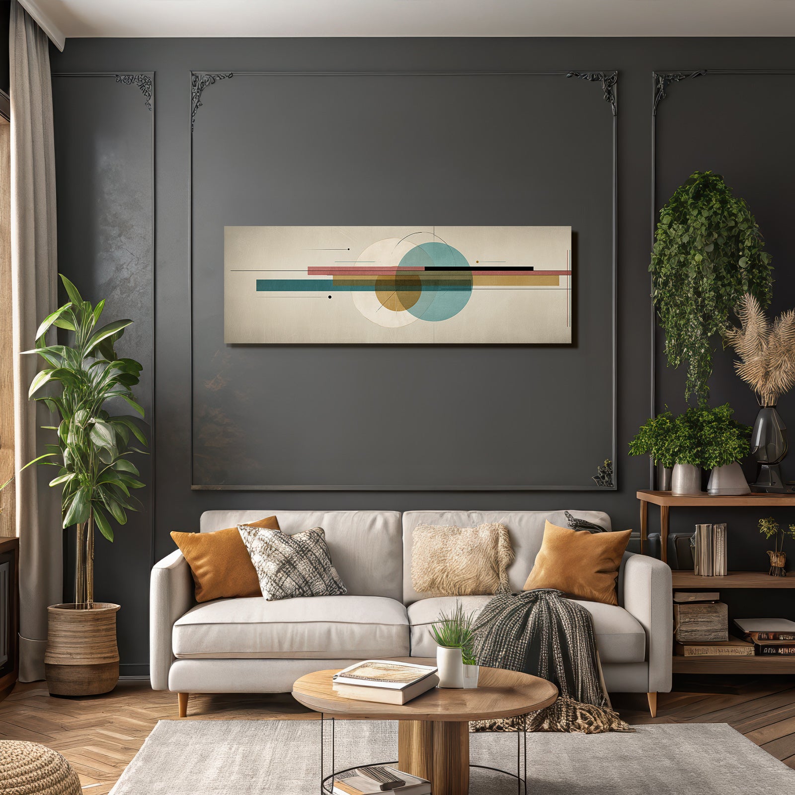 Moderne Abstracte Kunst Geometrische Formen Mit Farben Minimalistisch