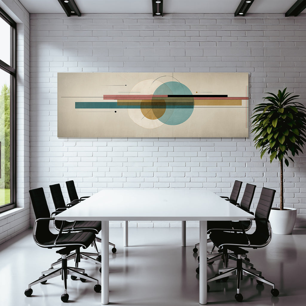 Moderne Abstracte Kunst Geometrische Formen Mit Farben Minimalistisch