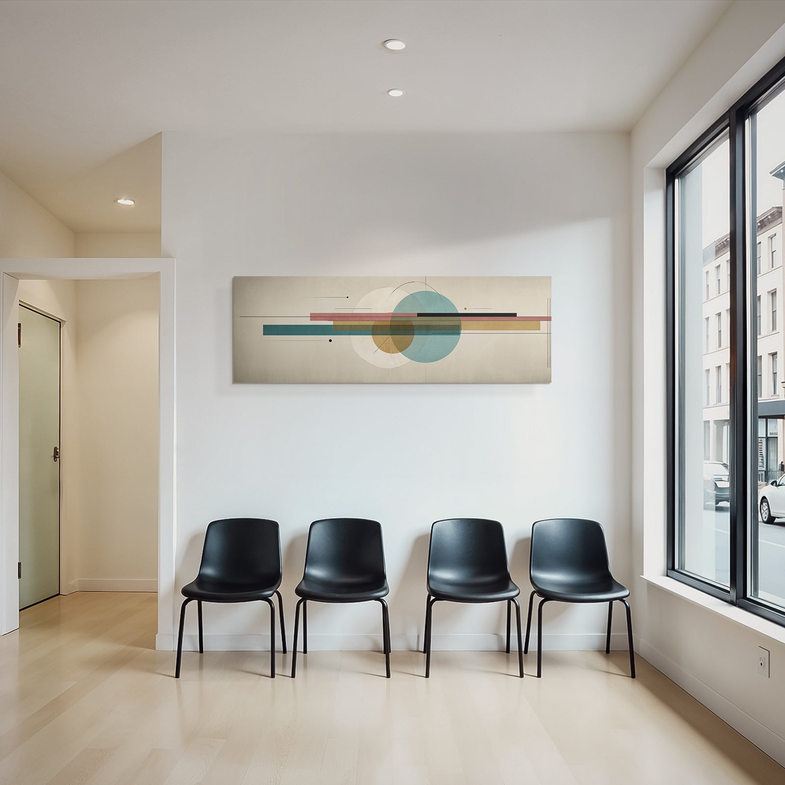 Moderne Abstracte Kunst Geometrische Formen Mit Farben Minimalistisch