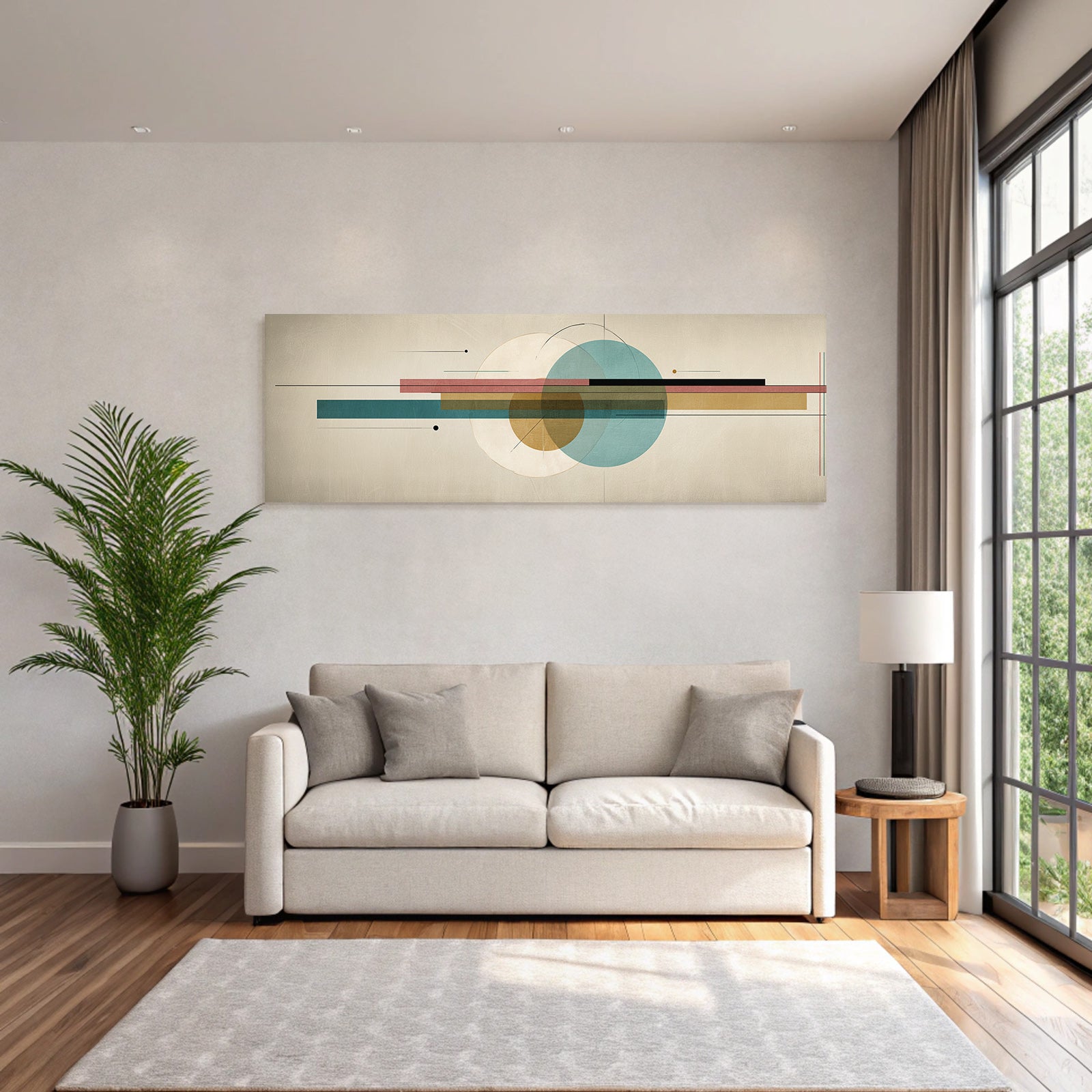 Moderne Abstracte Kunst Geometrische Formen Mit Farben Minimalistisch
