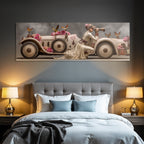 Steampunk Aviator Mit Teleskop Vintage Auto Blumen Butterflies