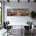 Steampunk Aviator Mit Teleskop Vintage Auto Blumen Butterflies