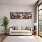 Steampunk Aviator Mit Teleskop Vintage Auto Blumen Butterflies