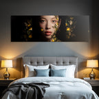 Stylisierte Portraits Mit Blumen Und Schmetterlingen