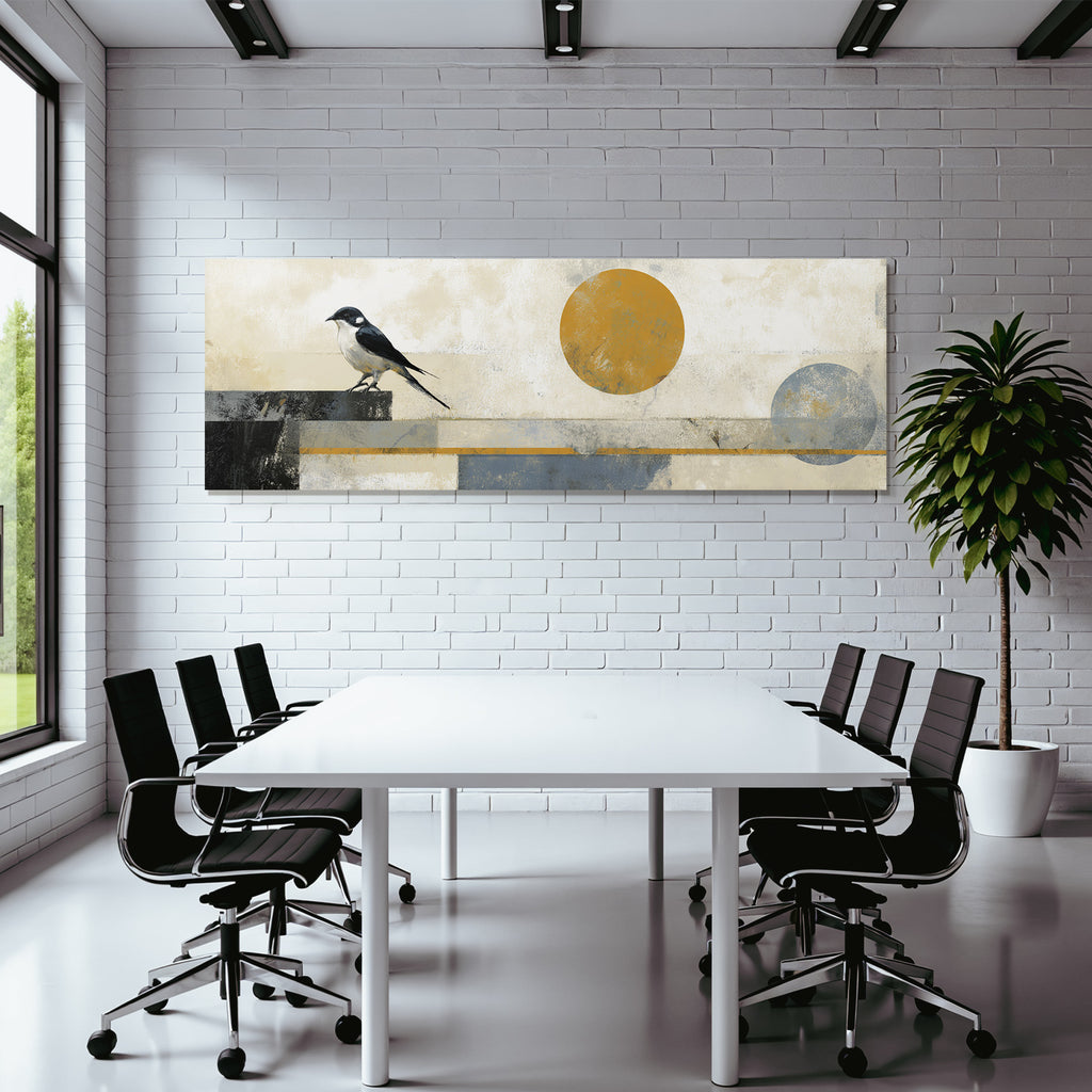 Vogel Im Abstrakten Stil Mit Geometrischen Formen