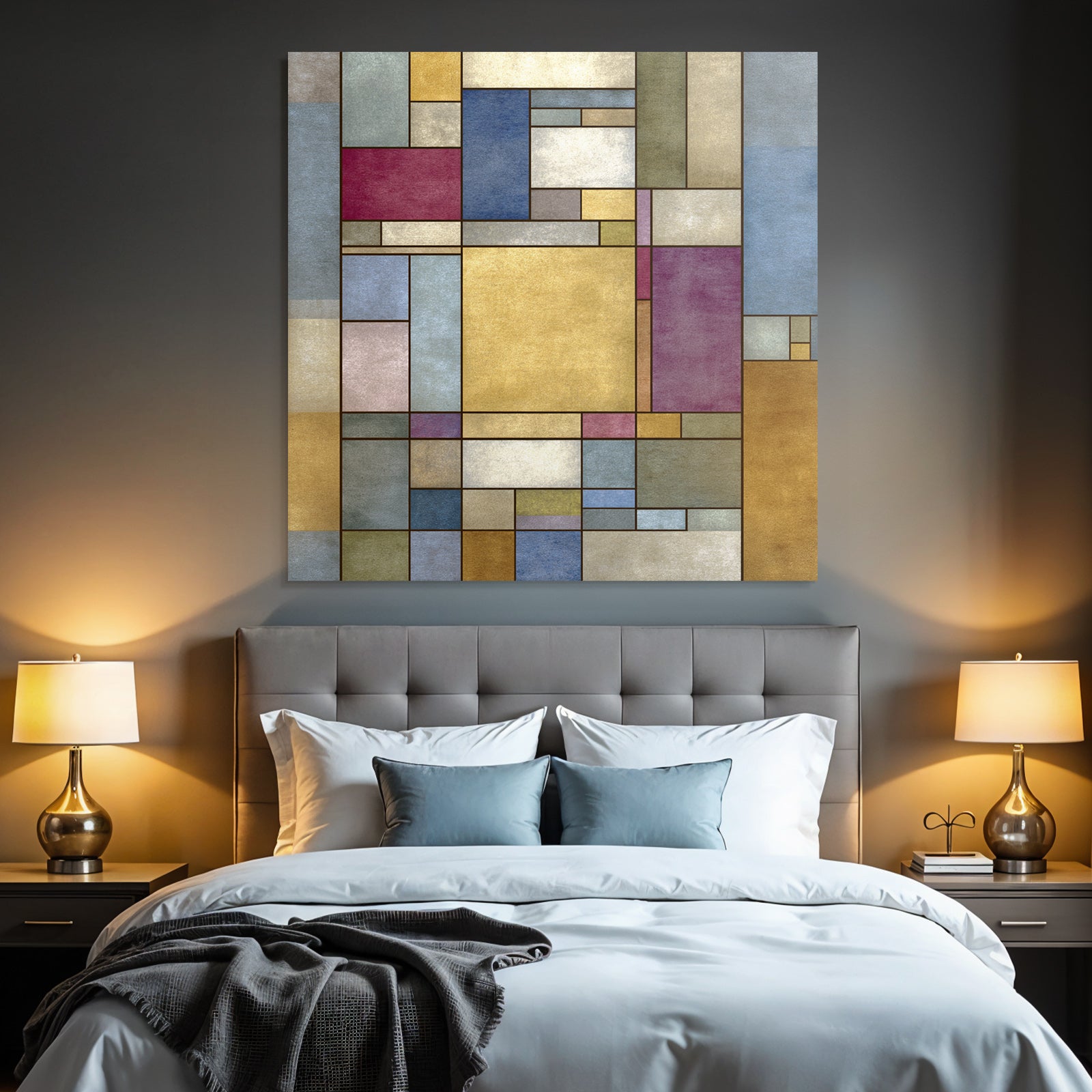 Abstracte Composition Geometrische Formen Erde Tonfarben