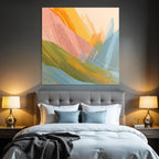 Abstrakte Digitale Kunst Mit Vibranten Farben Und Dynamischen Bruesten